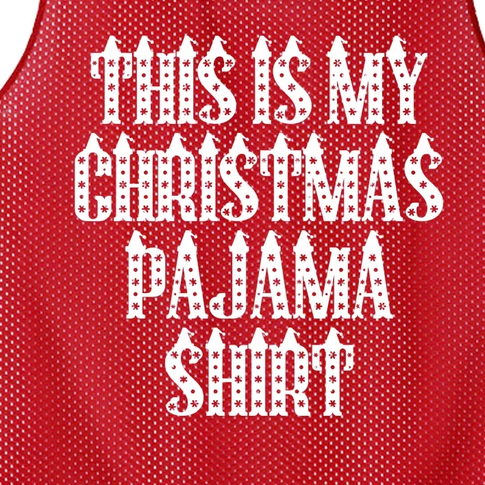 This Is My Christmas Pajama Shirts Santa Hats Mesh Reversible Basketball Jersey Tank