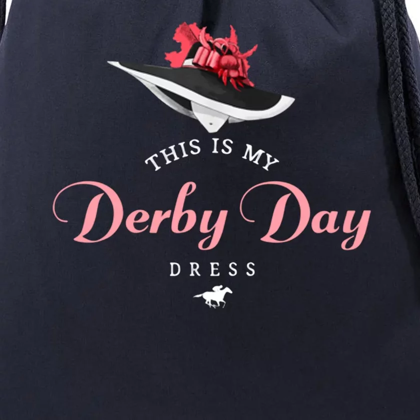 This Is My Derby Day Dress Drawstring Bag