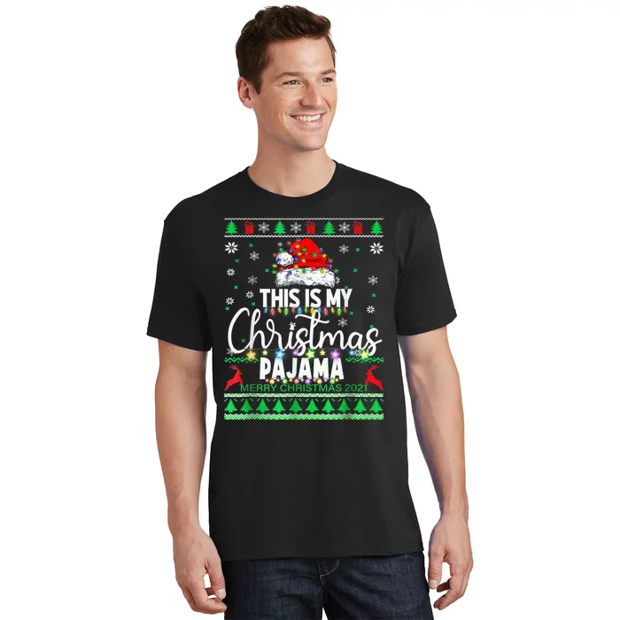 This Is My Christmas Pajama Shirt Lights  Wo Kid T-Shirt