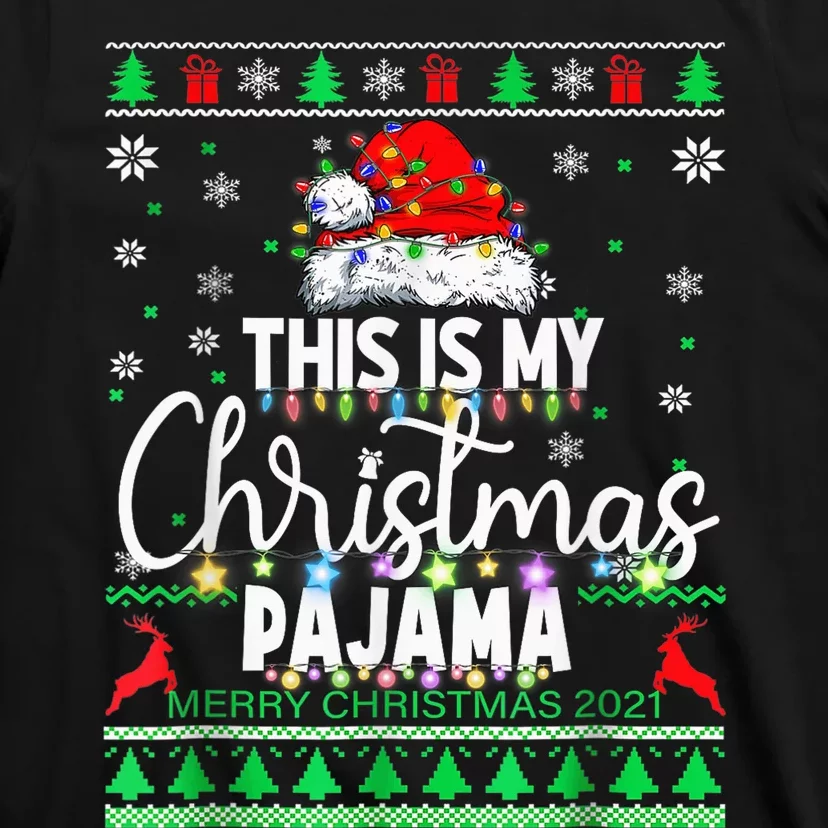 This Is My Christmas Pajama Shirt Lights  Wo Kid T-Shirt