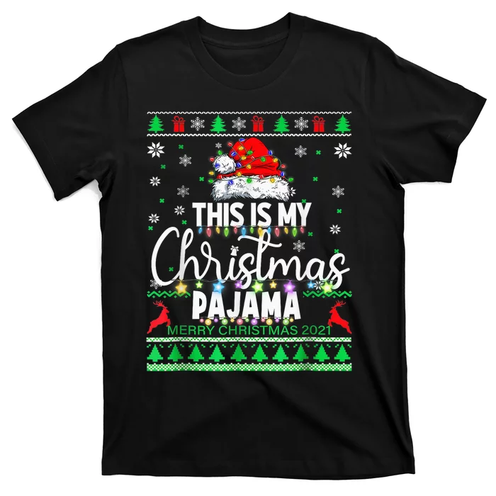 This Is My Christmas Pajama Shirt Lights  Wo Kid T-Shirt