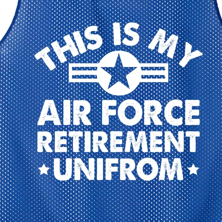 This Is My Air Force Retiret Uniform Veteran Retiret Gift Mesh Reversible Basketball Jersey Tank