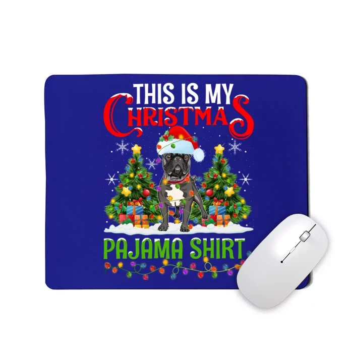 This Is My Christmas Pajamas Lighting French Bulldog Xmas Gift Mousepad