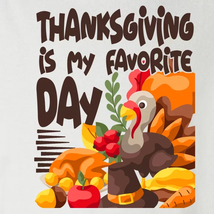 Thanksgiving Is My Favorite Day Turkey Toddler Long Sleeve Shirt