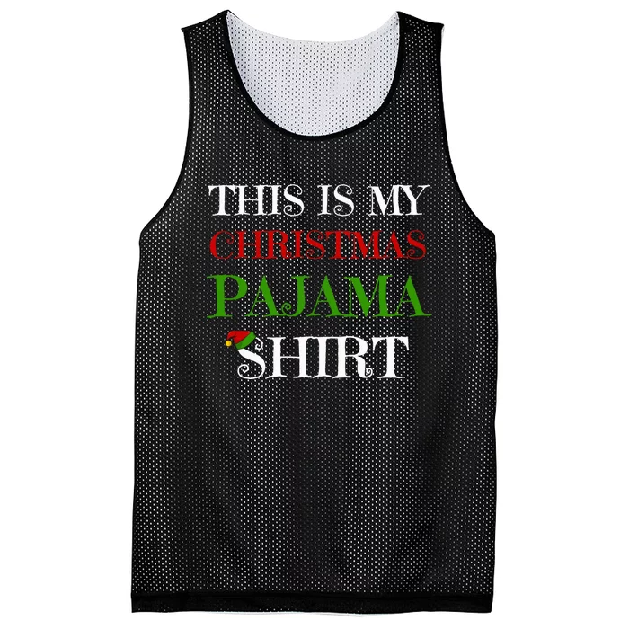 This Is My Christmas Pajama Shirt Shirt Mesh Reversible Basketball Jersey Tank