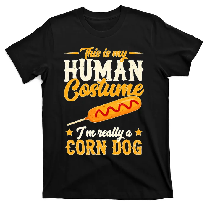 This Is My Human Costume IM Really A Corn Dog Halloween Premium T-Shirt