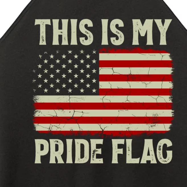 This Is My Pride Flag USA American Flag 4th Of July Pride Flag Women’s Perfect Tri Rocker Tank