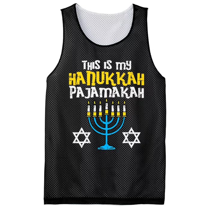 This Is My Hanukkah Pajamakah Menorah Chanukah Pajamas PJs Mesh Reversible Basketball Jersey Tank