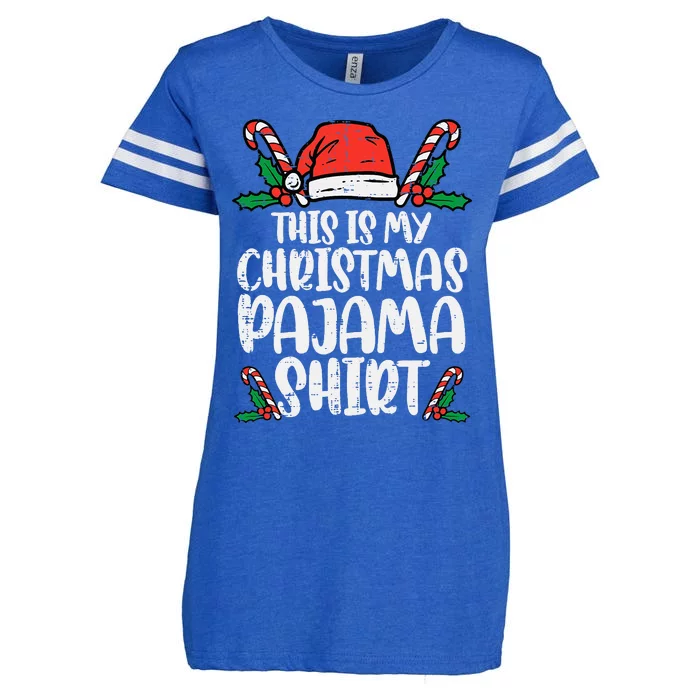 This Is My Christmas Pajama Funny Xmas Pjs Enza Ladies Jersey Football T-Shirt