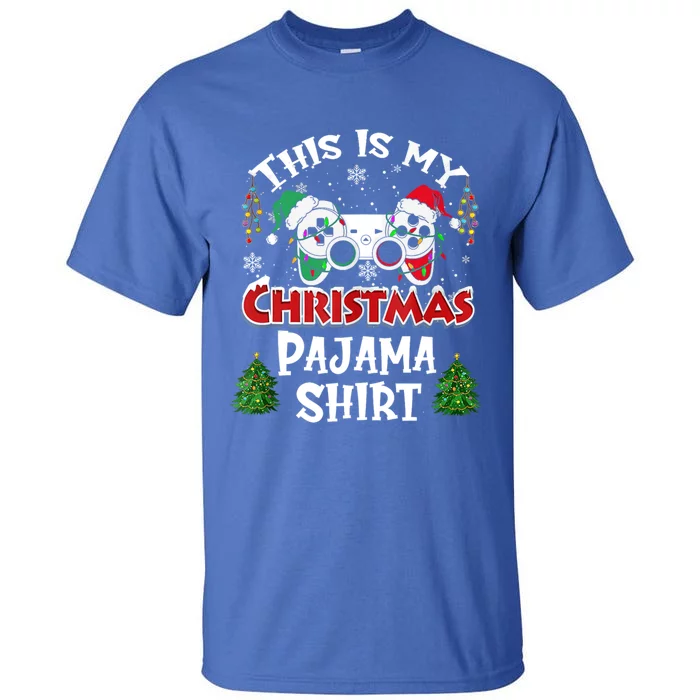 This Is My Christmas Pajama Santa Hat Gamer Video Game Xmas Great Gift Tall T-Shirt