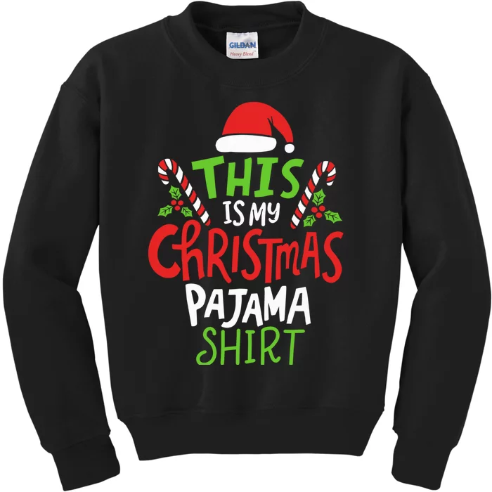 This Is My Christmas Pajama Kids Sweatshirt