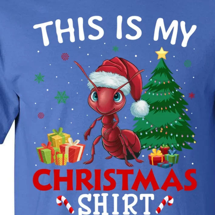 This Is My Ant Santa Hat Christmas Pajama Gift Tall T-Shirt