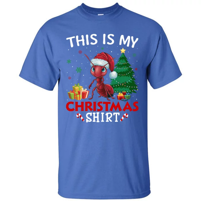 This Is My Ant Santa Hat Christmas Pajama Gift Tall T-Shirt