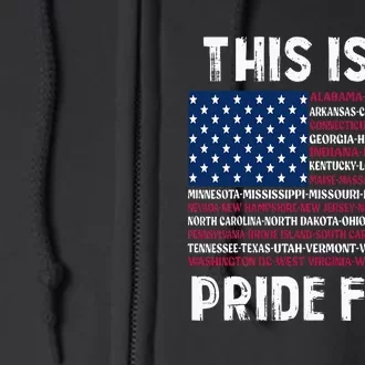 This Is My Pride Flag USA US Flag Patriotic Full Zip Hoodie