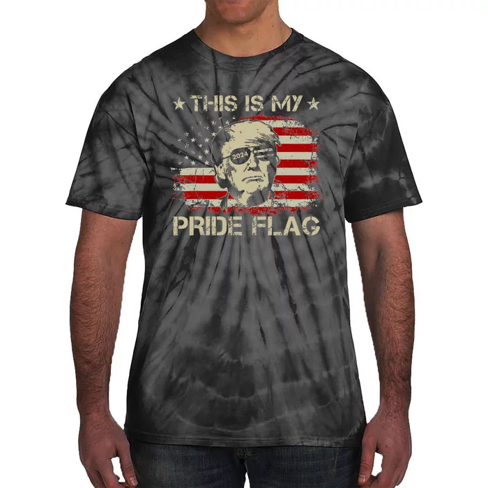 This Is My Pride Flag Trump 2024 American Flag Tie-Dye T-Shirt