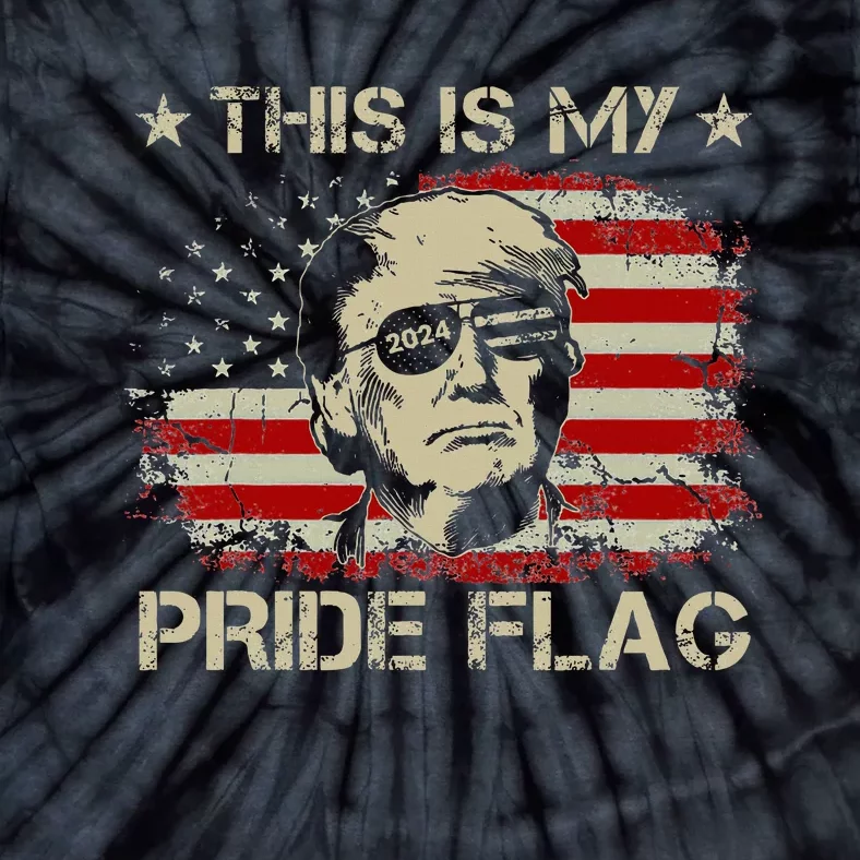 This Is My Pride Flag Trump 2024 American Flag Tie-Dye T-Shirt