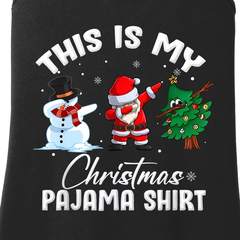 This Is My Christmas Pajama Funny Matching Family Ladies Essential Tank