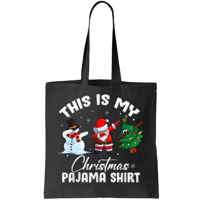 This Is My Christmas Pajama Funny Matching Family Tote Bag