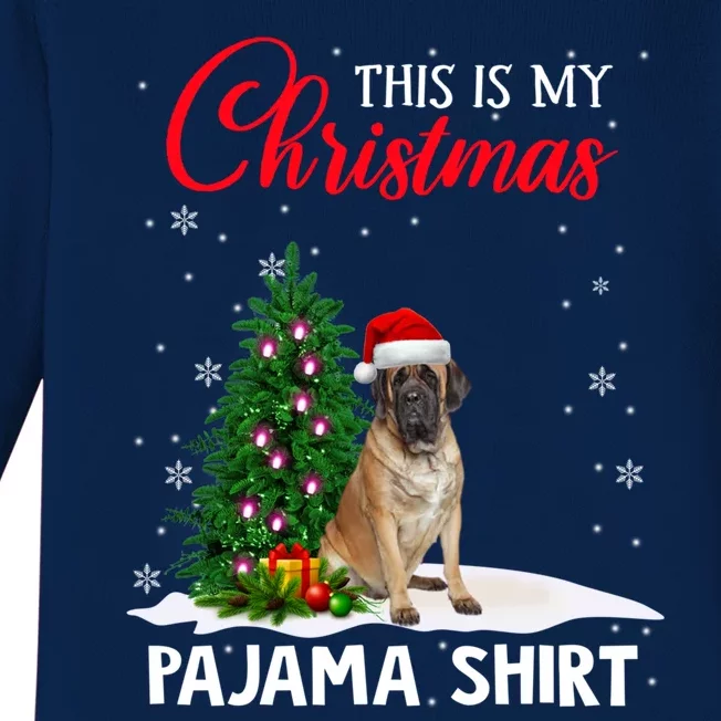 This Is My Christmas Pajama Mastiff Xmas Dog Lover Meaningful Gift Baby Long Sleeve Bodysuit