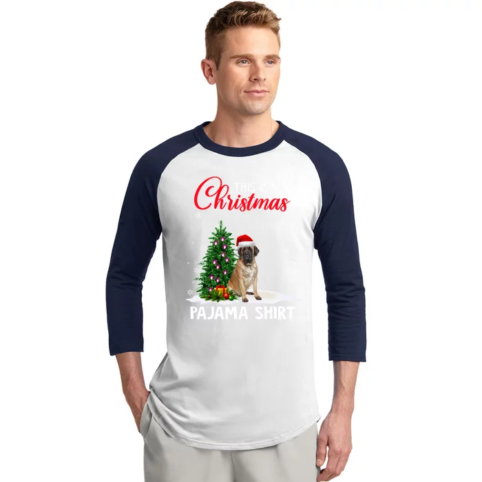 This Is My Christmas Pajama Mastiff Xmas Dog Lover Meaningful Gift Baseball Sleeve Shirt