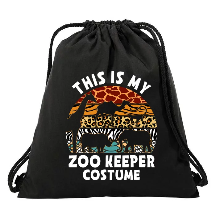 This Is My Zoo Keeper Costume Zoo Garden Animal Lover Keeper Drawstring Bag