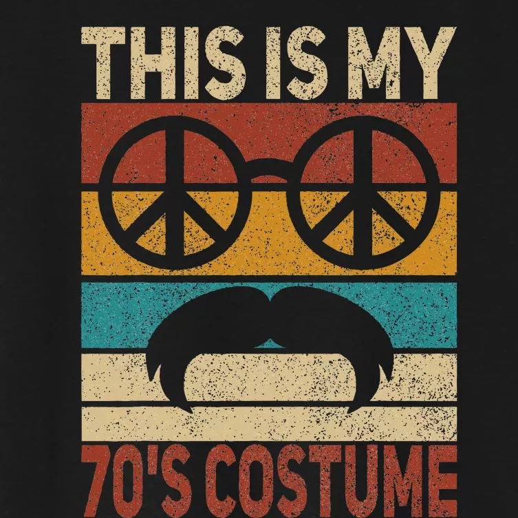 This Is My 70s Costume 70 Styles 70S Disco 1970s Outfit Women's Crop Top Tee