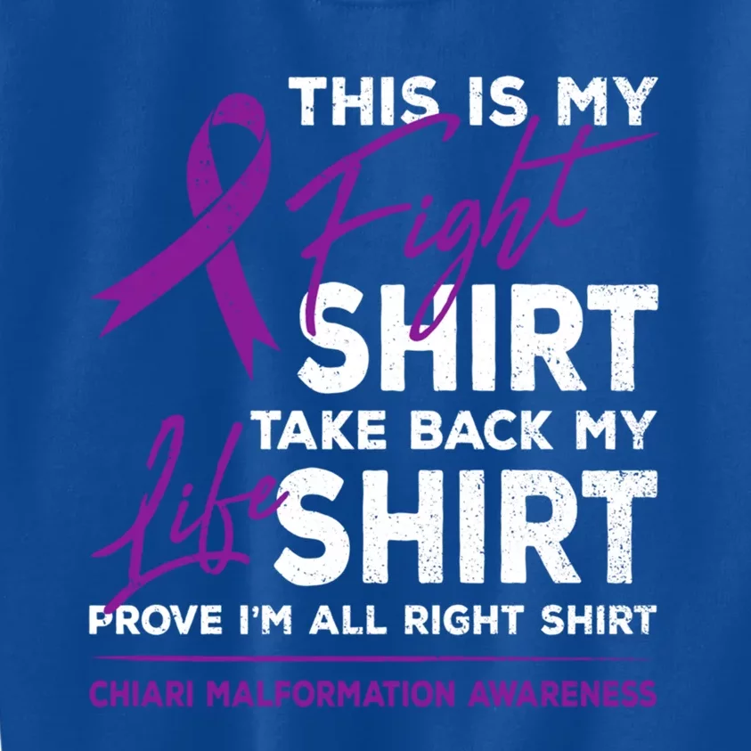 This Is My Fighgift Chiari Malformation Awareness Ribbon Great Gift Kids Sweatshirt