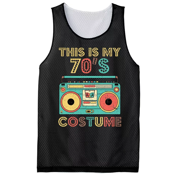 This Is My 70s Costume  1970s Retro 70s Party Mesh Reversible Basketball Jersey Tank