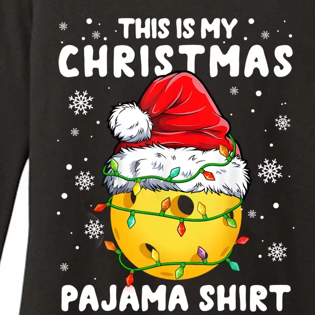 This Is My Christmas Pickleball Pajama Womens CVC Long Sleeve Shirt