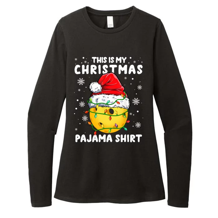 This Is My Christmas Pickleball Pajama Womens CVC Long Sleeve Shirt