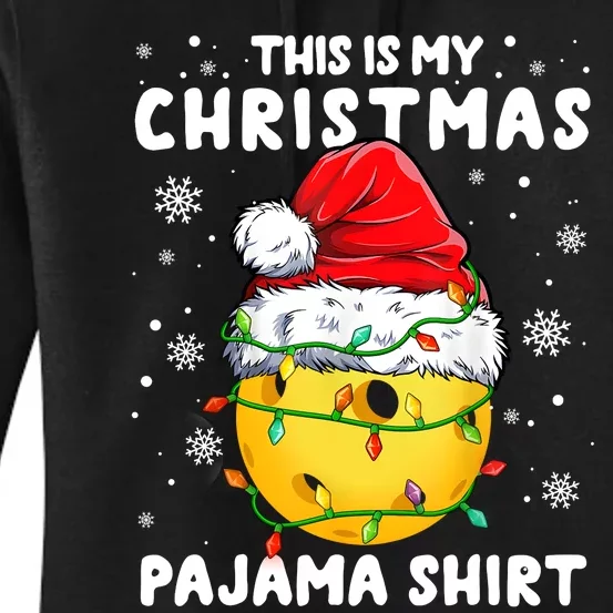 This Is My Christmas Pickleball Pajama Women's Pullover Hoodie