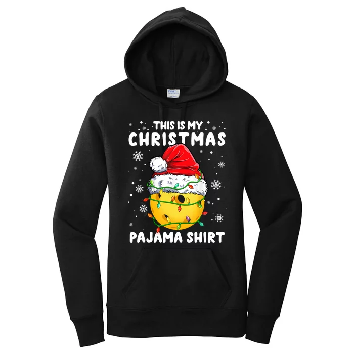 This Is My Christmas Pickleball Pajama Women's Pullover Hoodie