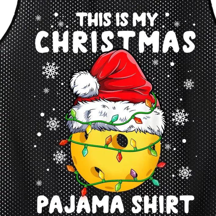 This Is My Christmas Pickleball Pajama Mesh Reversible Basketball Jersey Tank