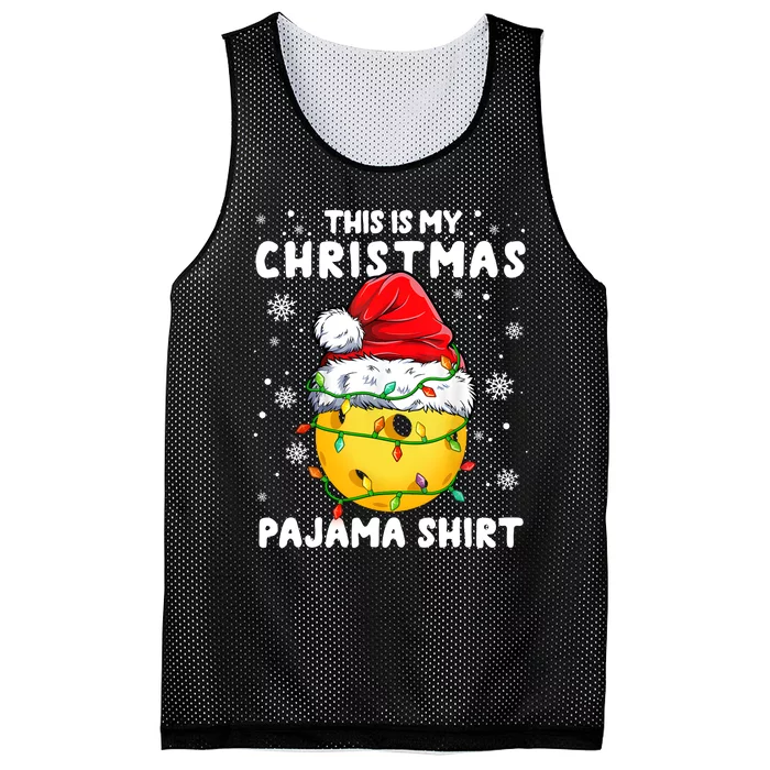 This Is My Christmas Pickleball Pajama Mesh Reversible Basketball Jersey Tank