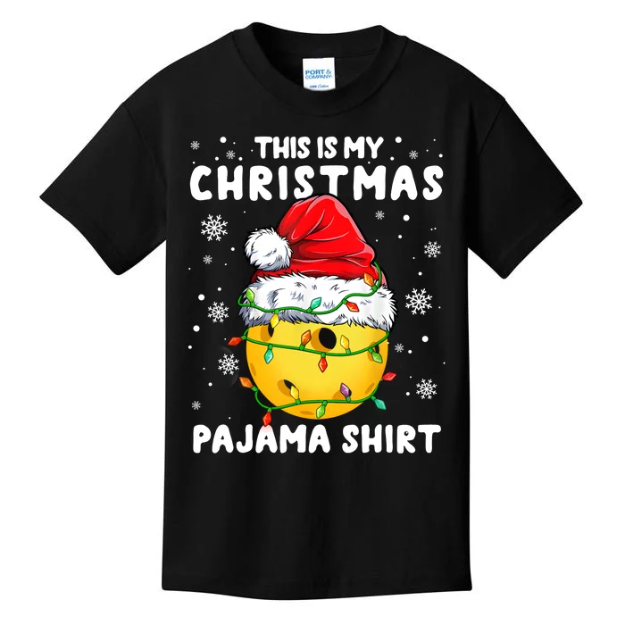 This Is My Christmas Pickleball Pajama Kids T-Shirt