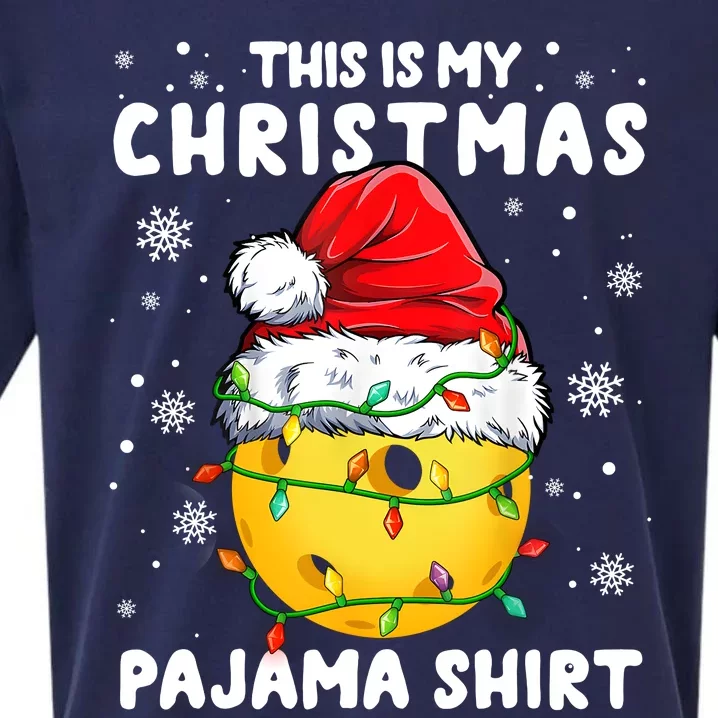 This Is My Christmas Pickleball Pajama Sueded Cloud Jersey T-Shirt