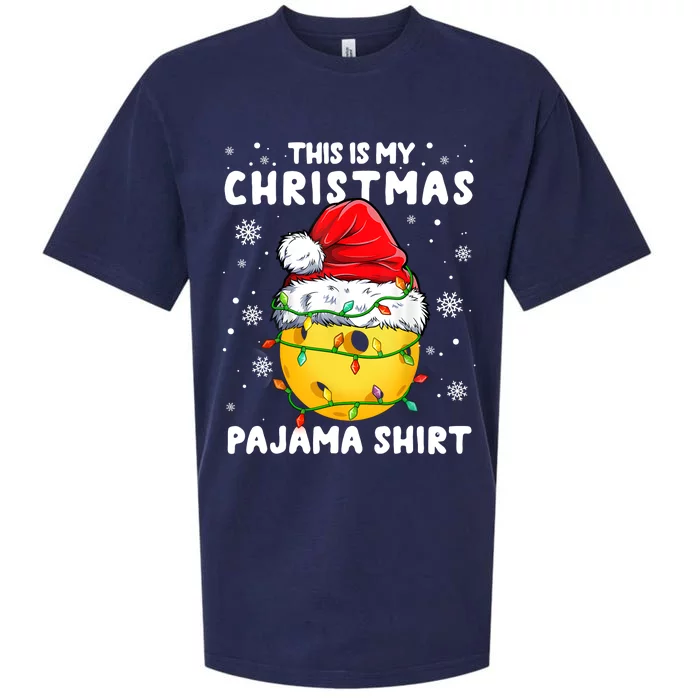 This Is My Christmas Pickleball Pajama Sueded Cloud Jersey T-Shirt