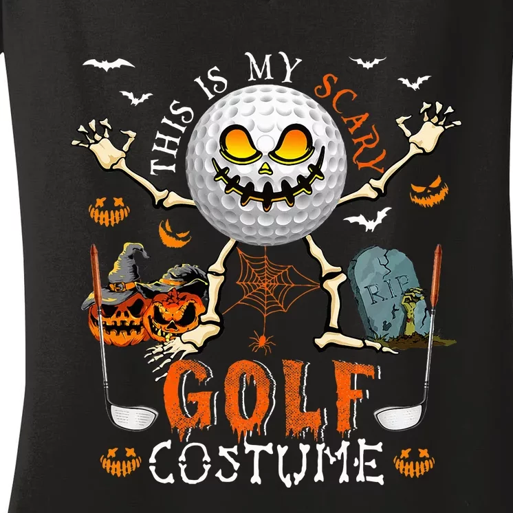 This Is My Scary Golf Costume Halloween Women's V-Neck T-Shirt