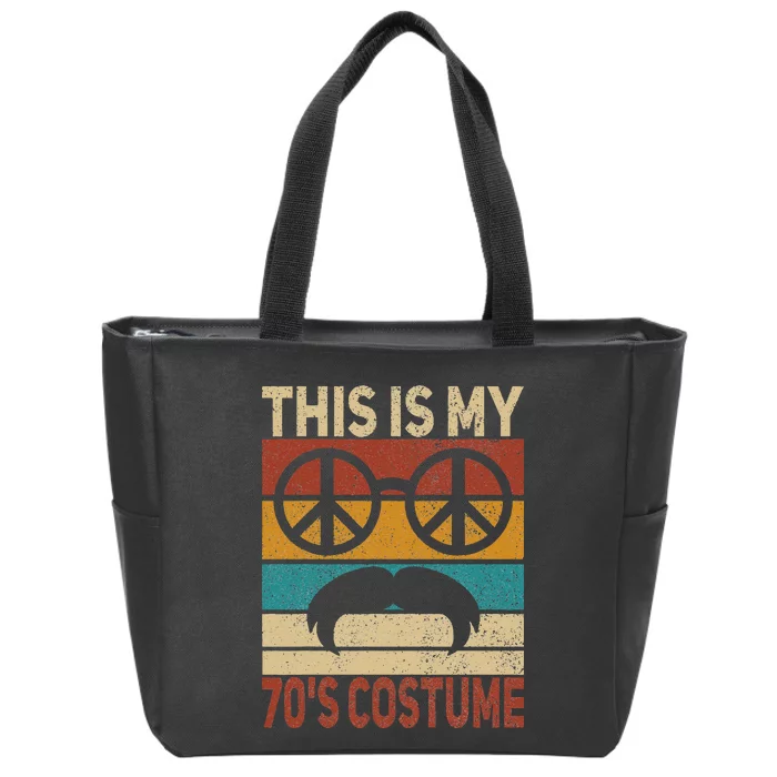 This Is My 70s Costume 70 Styles Men 70s Disco 1970s Outfit Zip Tote Bag