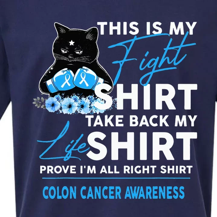 This Is My Fight Colon Cancer Awareness Sueded Cloud Jersey T-Shirt