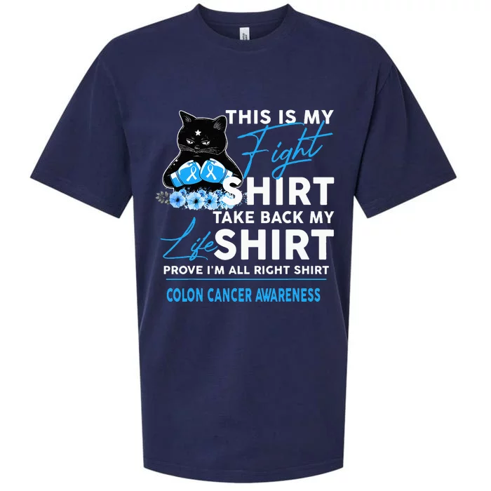 This Is My Fight Colon Cancer Awareness Sueded Cloud Jersey T-Shirt