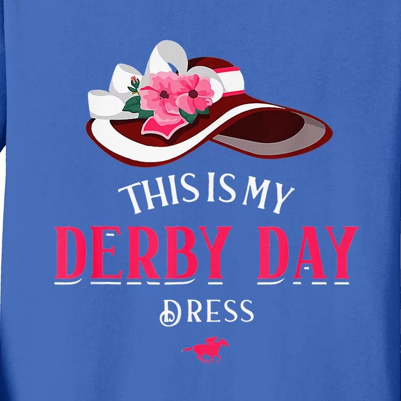 This Is My Derby Kentucky Horse Dress Kids Long Sleeve Shirt