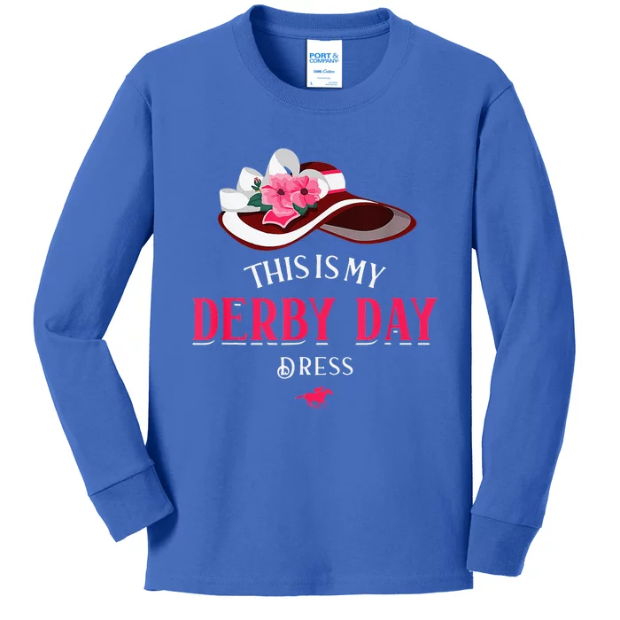 This Is My Derby Kentucky Horse Dress Kids Long Sleeve Shirt