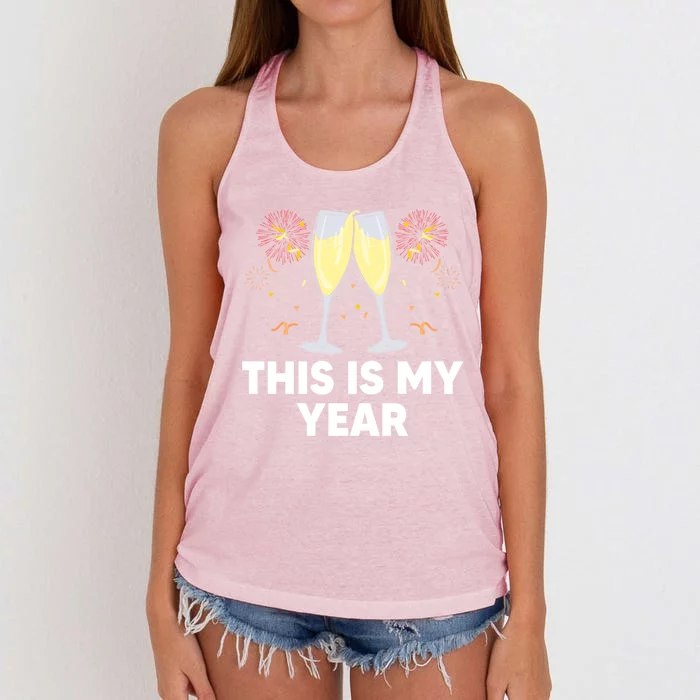 This Is My Year Self Love Happy New Year Self Confidence Nye Meaningful Gift Women's Knotted Racerback Tank