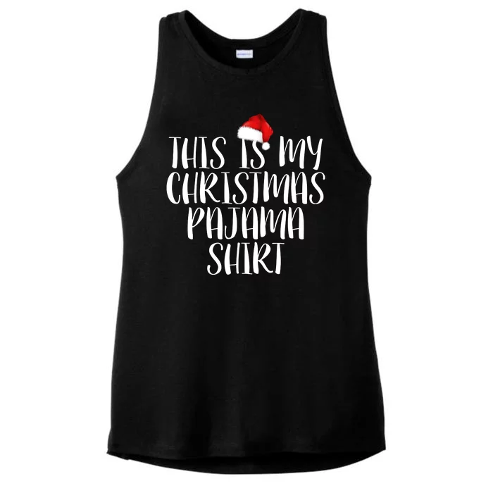 This Is My Christmas Pajama Shirt Ladies Tri-Blend Wicking Tank