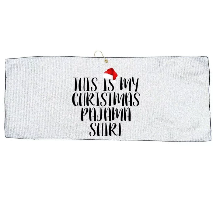 This Is My Christmas Pajama Shirt Large Microfiber Waffle Golf Towel