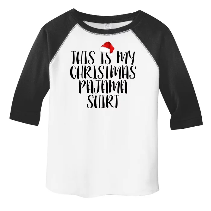 This Is My Christmas Pajama Shirt Toddler Fine Jersey T-Shirt