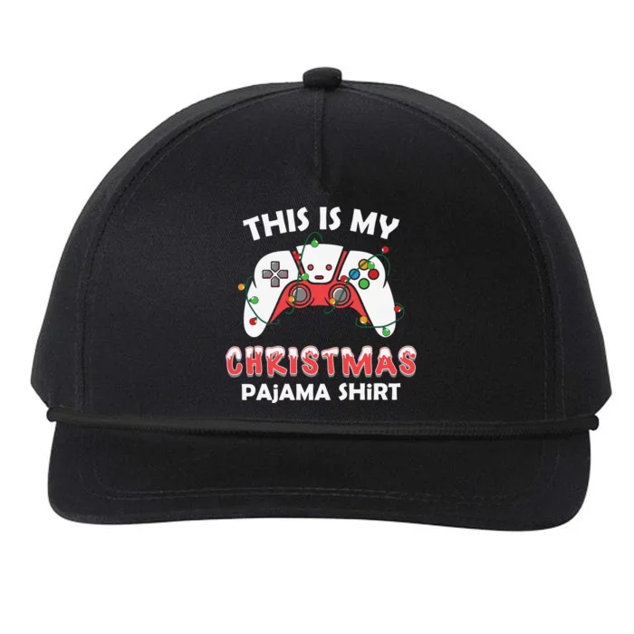 This Is My Christmas Pajama Shirts Funny Gamer Snapback Five-Panel Rope Hat