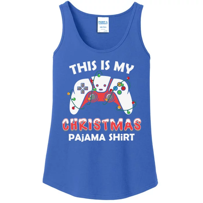 This Is My Christmas Pajama Shirts Funny Gamer Ladies Essential Tank