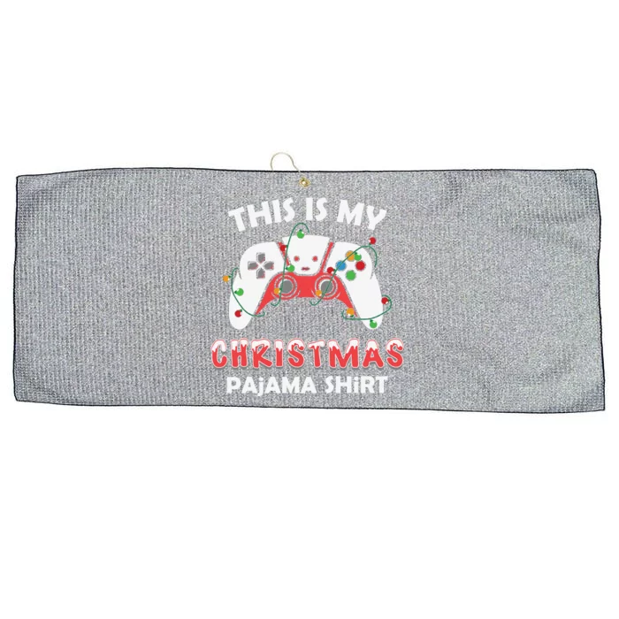 This Is My Christmas Pajama Shirts Funny Gamer Large Microfiber Waffle Golf Towel